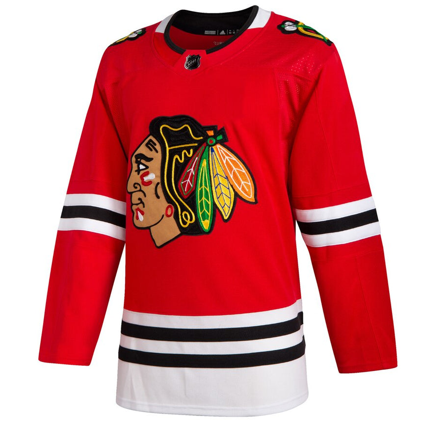 Men's Chicago Blackhawks Adidas Red Home Authentic Blank Jersey